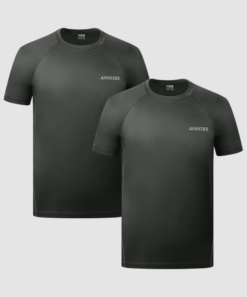 ARMEDES [2Pack] Super Dry Functional Short Sleeve T-Shirt Ar-194 (7 Colors) (Type A)