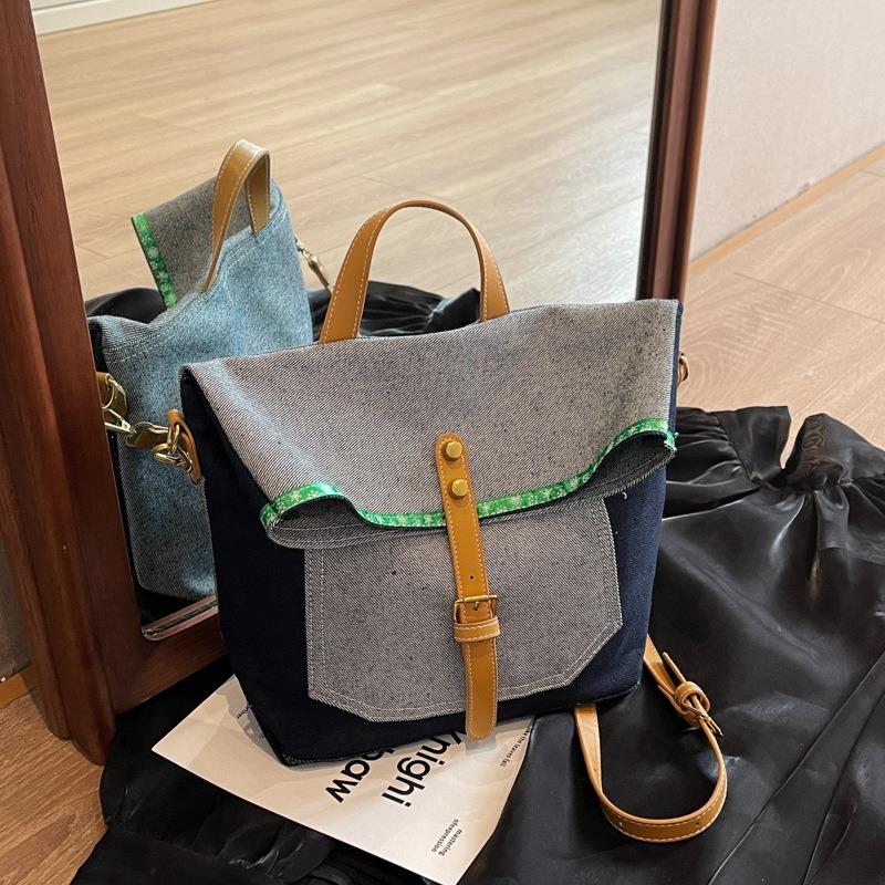 Denim Damen College Student Klassentasche Pendler Tragetasche neu große Kapazität Schulter Messenger Bag