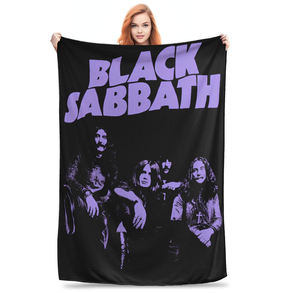 Black Sabbath Ozzy Osbourne Blanket Back To The Beginning Tour  Decorative Flannel Throw Blanket For Home Decor Warm Bedspread