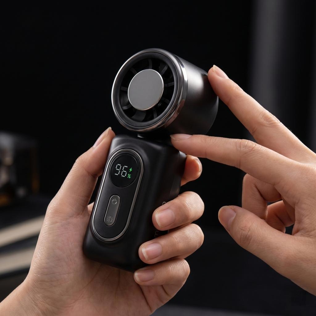 Portable Clip On Fan with 180 Degree Rotatable Head Personal Mini Air Conditioner USB Rechargeable Cooling Device for Outdoor and Umbrella Use