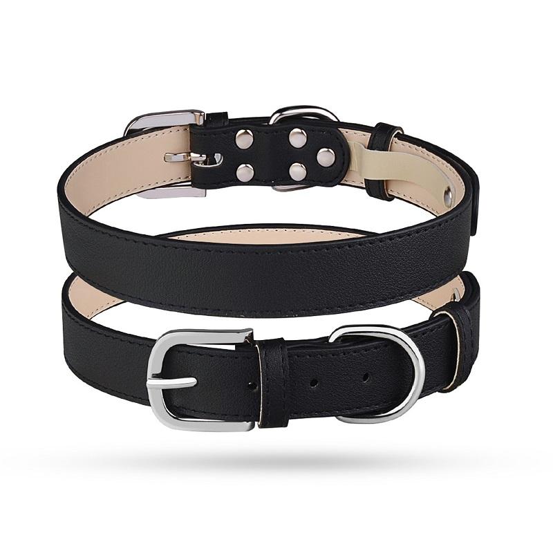 Weiches PU-Leder Hundehalsband, Verstellbares Haustier-Halsband für Hunde, Bequemes Welpen-Katzenhalsband, Halsband-Halsbänder