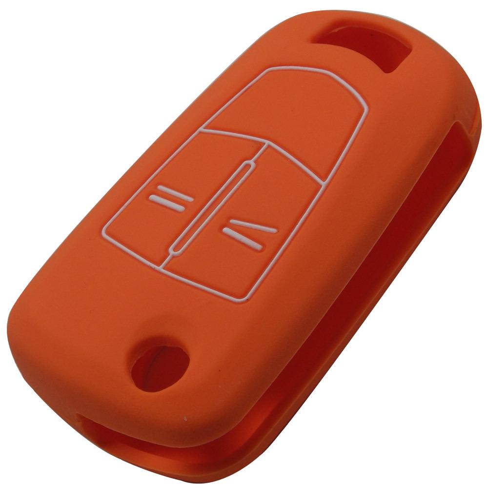 Jingyuqin Dálkový ovladač 2/3 tlačítka Silikonový Sklopný Skládací Obal na klíč od auta Kryt klíče Pouzdro pro Vauxhall Opel Corsa Astra Vectra Signum
