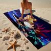 1PC Kamado Dreams In The Night Sky Beach Towel - Soft, Absorbent Microfiber, Lightweight, Ideal for The Beach, Parties, Travel, Camping Fan Gifts