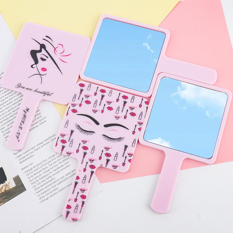 Portable Grafted Eyelash Inspection Mirror - Handheld Makeup Tool