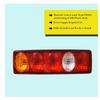 2x Rear Tail Lamp Brake Lights Combination Assembly for DAF, MAN Trucks & Trailers (Bulbs Included)