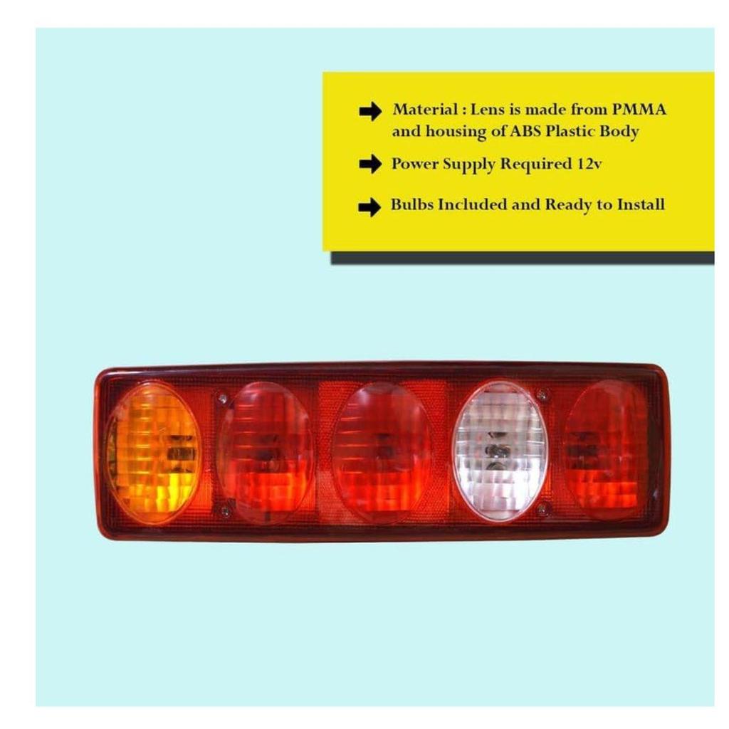 2x Rear Tail Lamp Brake Lights Combination Assembly for DAF, MAN Trucks & Trailers (Bulbs Included)