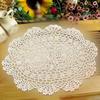 Table Mat 2022 Beige/White Cotton Lace Doilies Floral Lace Doilies Floral