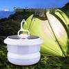 Portable Rechargeable Solar LED Camping Lantern with Warm and Colorful Lights for Outdoor Use