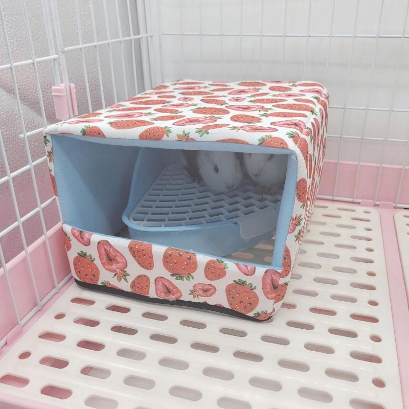 Hamster Winter Bed Warm Cave Cozy Hideout Bottomless House Cute Print for Small Animals Ferrets Playing Sleeping