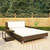 Day and Night - Day and Night Double Garden Lounger with Brown Synthetic Rattan Cushions