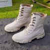 Couple Martin boots women's new leather tooling knight high-top boots outdoor hiking boots men