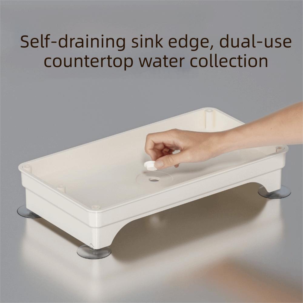 Kitchen Sink Storage Rack with Drain Self Drainage Sponge Holder Stainless Steel Multifunctional Pan Pot Lid Holder