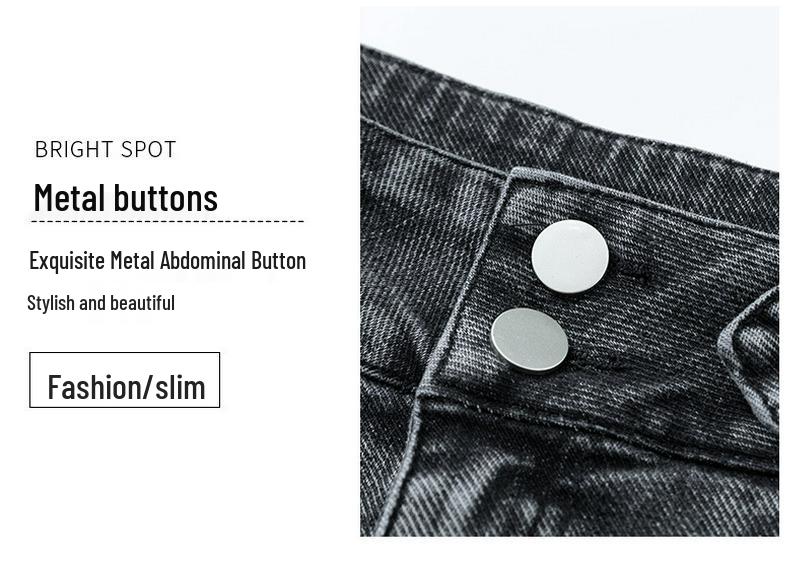 Women's High-Waist Denim Slit Midi Skirt, Slimming Elastic, No Lining - Spring/Summer Fashion