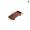 Tableware Solid Walnut Wooden Food Tray Rectangle Dessert Plate Chinese-style Wooden Snack Fruit Tea Saucer Pallet Bread Board