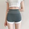 Dame Yoga Shorts Høy Midje Kompresjon Trenings Løping Undertøy Shorts Patchwork Farge Smal Passform Hofteløftende Tynne Leggings