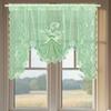 Butterfly Pull-Up White Lace Sheer Curtain for Bay Windows or Doors
