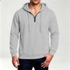 Casual Heren Sweatshirt met Kwartrits en Capuchon voor Dagelijks Gebruik