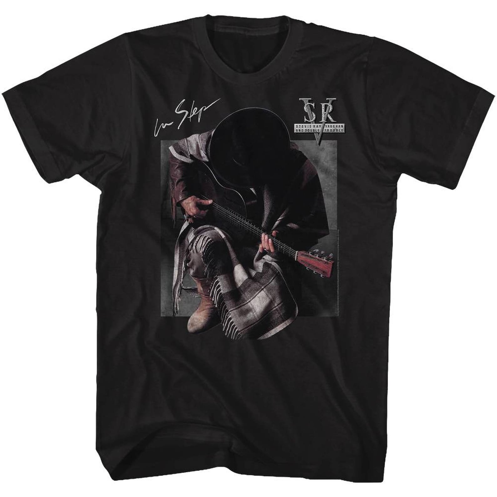 Stevie Ray Vaughan In Step Black Adult T-Shirt M