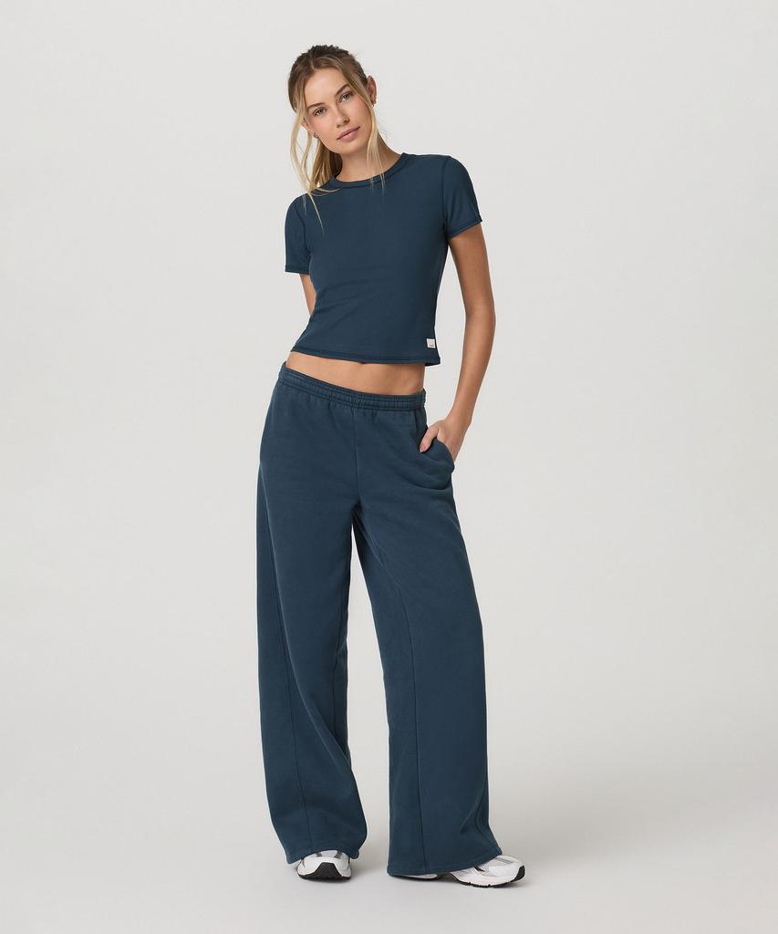 VUORI [Female] Pose Fitted Tee_Blue_Vr26121031