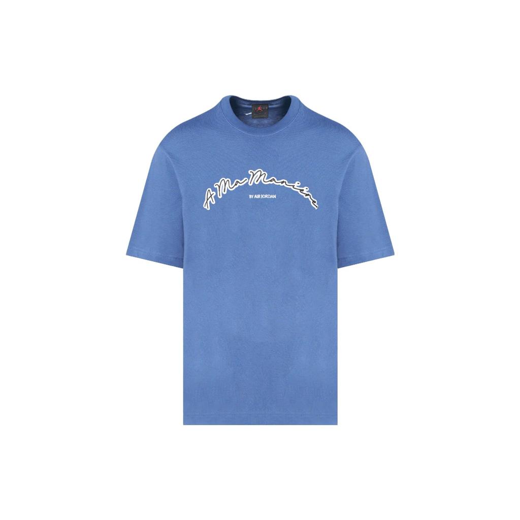 Jordan x A Ma Maniére Embroidered Logo T-Shirt Unisex Tops Blue FN0610-461