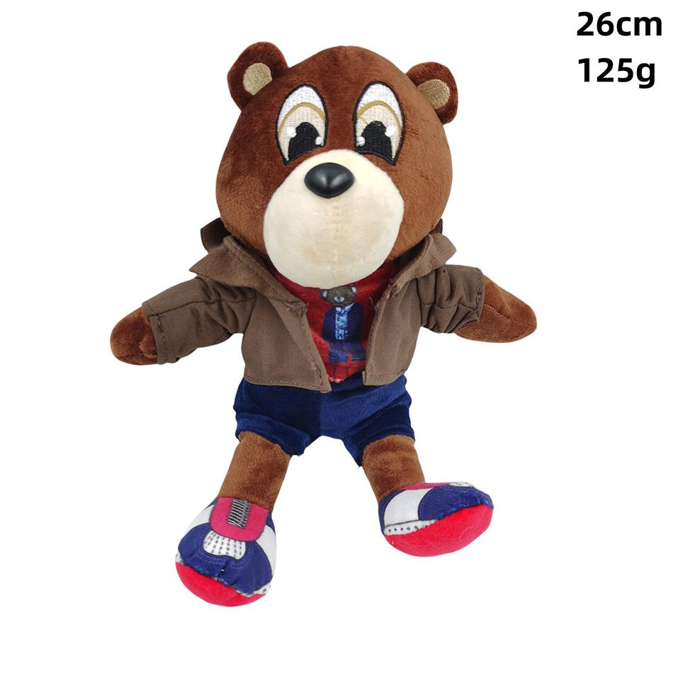 Kawaii Kanye Dropout Bear Teddy Bear Plush Toys Kanye West Graduation Soft Stuffed Home Room Decor Birthday Gift