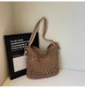 Spring Fashion Ribbon Armpit Woven Bag Women's 2025 New Texture Hollow Design Shoulder Tote Bag