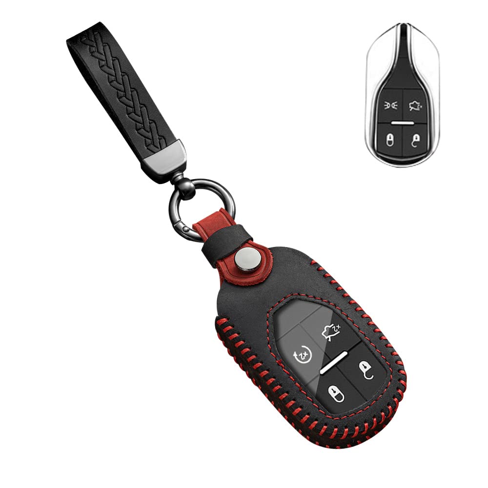 SANRILY Maserati Key Case, Key Cover, Key Protection, For Ghibli, Levante, Levante, Quattroporte, Etc., Compatible with car genuine чёрный