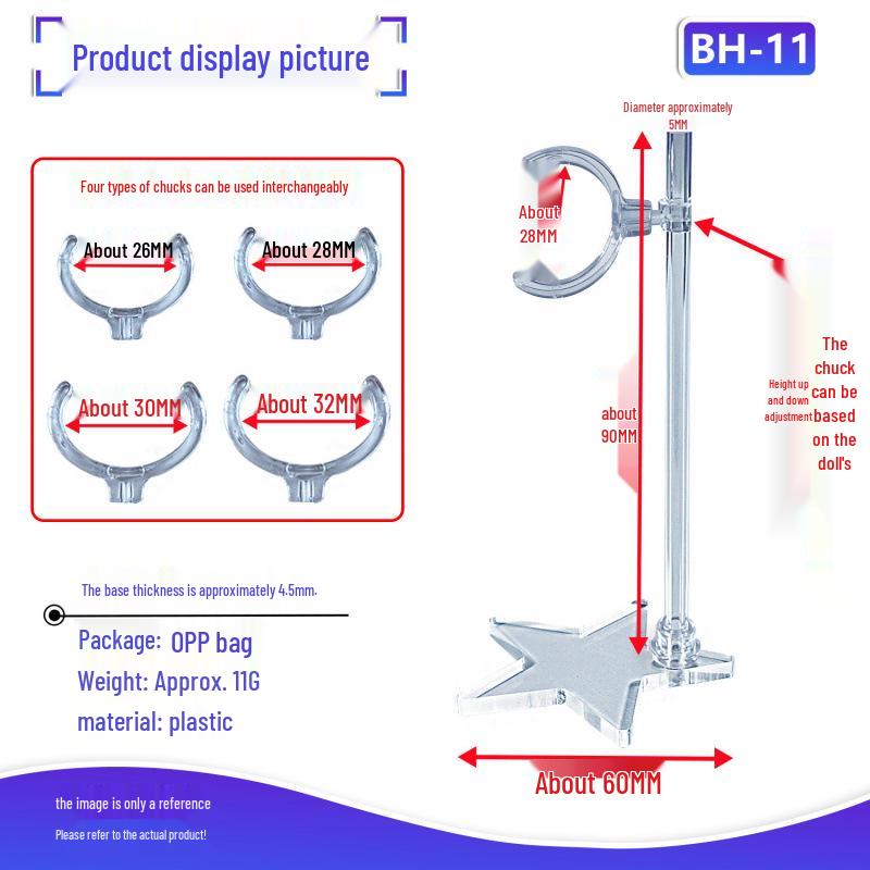 Adjustable Bracket for BJD Cotton Dolls, Strong Non-Damaging Chuck