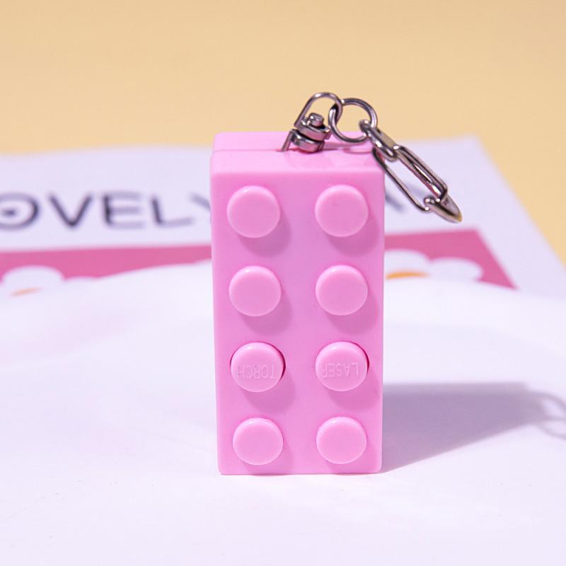 Glow-in-the-Dark Infrared Building Blocks Laser Flashlight Pet Toy Keychain Gift