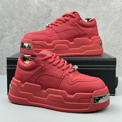 Originaldesign Herr Plattform Trendiga Ins Bräda Mångsidiga Bröd Höjande Sport och Fritid Vita Skor