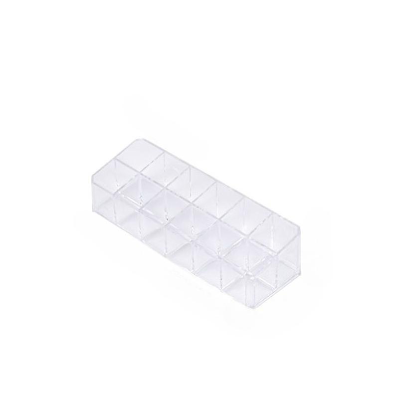 12‑Slot Desktop Lipstick Storage Box, Cosmetic Organizer Shelf for Lip Gloss, Nail Polish, Dressing Table Makeup Supplies