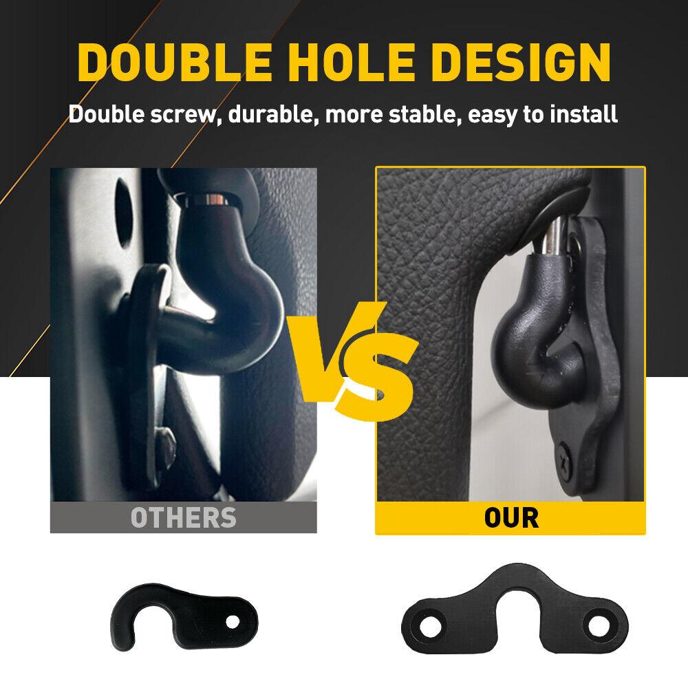 2Pcs For 18-22 Jeep Wrangler JK JL Gladiator JT Sun Visor Clip with Screws Black