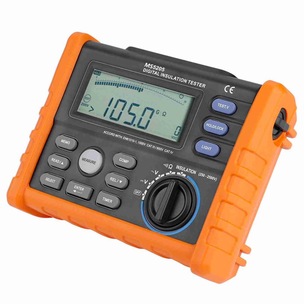 PEAKMETER MS5205 Digital Insulation Resistance Multimeter Tester 0.01M Ohm  100G Ohm  2500V