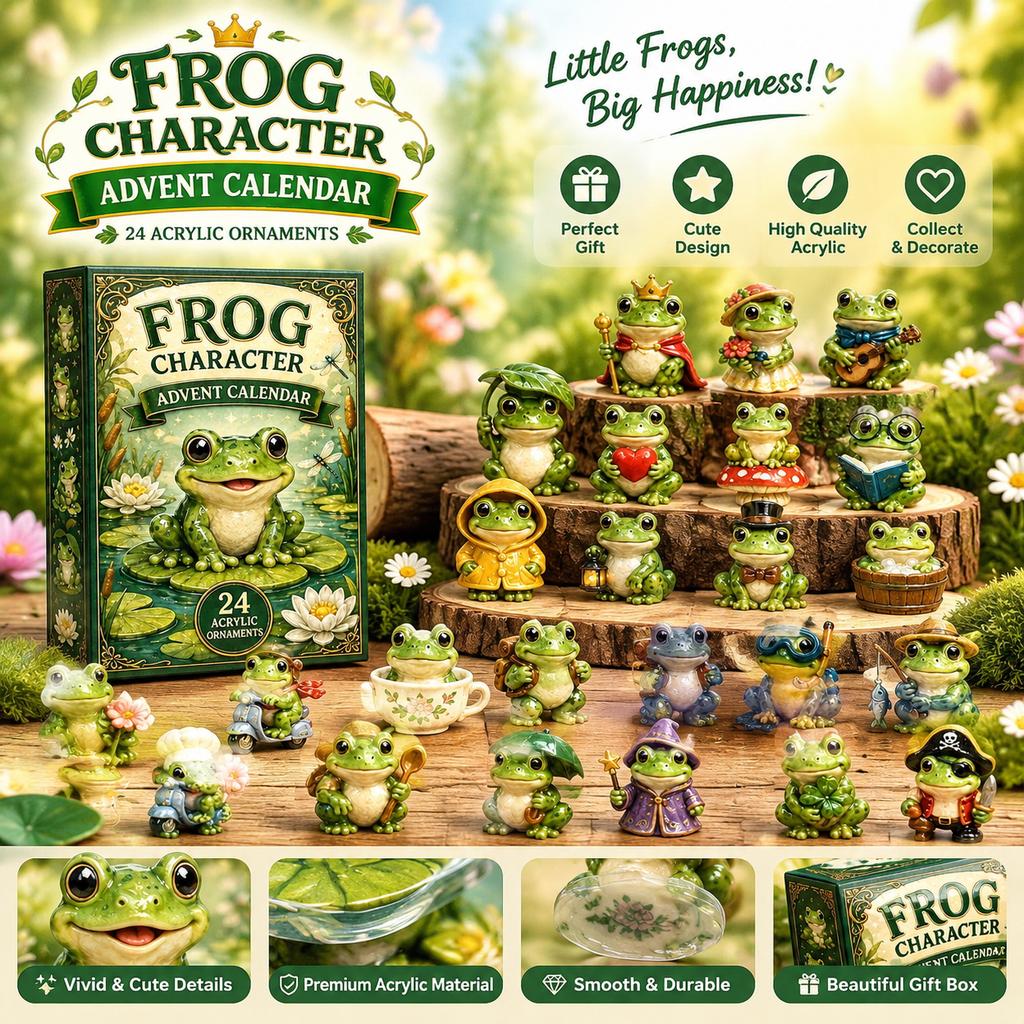 2026 Acrylic Frog Themed Advent Calendar Blind Box