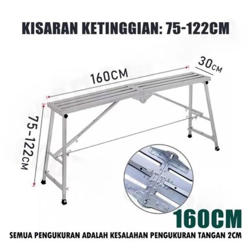Foldable Working Platform Household Telescopic Lifting Workbench Platform High Stool Scaffolding Plaster Ceiling Workbench