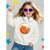 European sizes Kids' Sweatshirts, Girls' Autumn Winter Cute Cat Starry Background Print Long Sleeve Round Neck Sweatshirt, Casual Daily Wear.