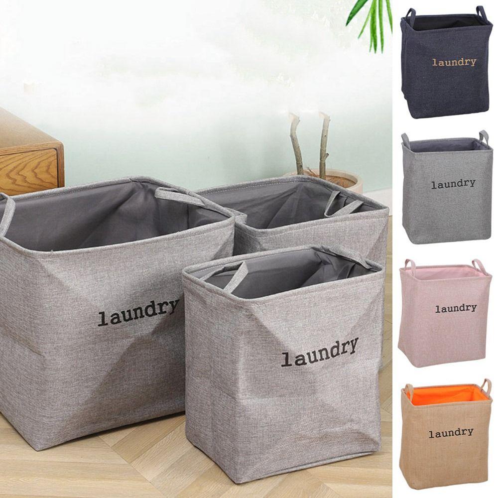 Foldable Dirty Clothes Storage Basket EVA Jute Clothes Storage Basket Toys Organizer  Sundries