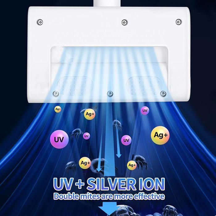 10 KPa Hand Mattress Vacuum, Anti-Mite Bed Vacuum with UV for Pillow, Duvet, Bed & Sofa