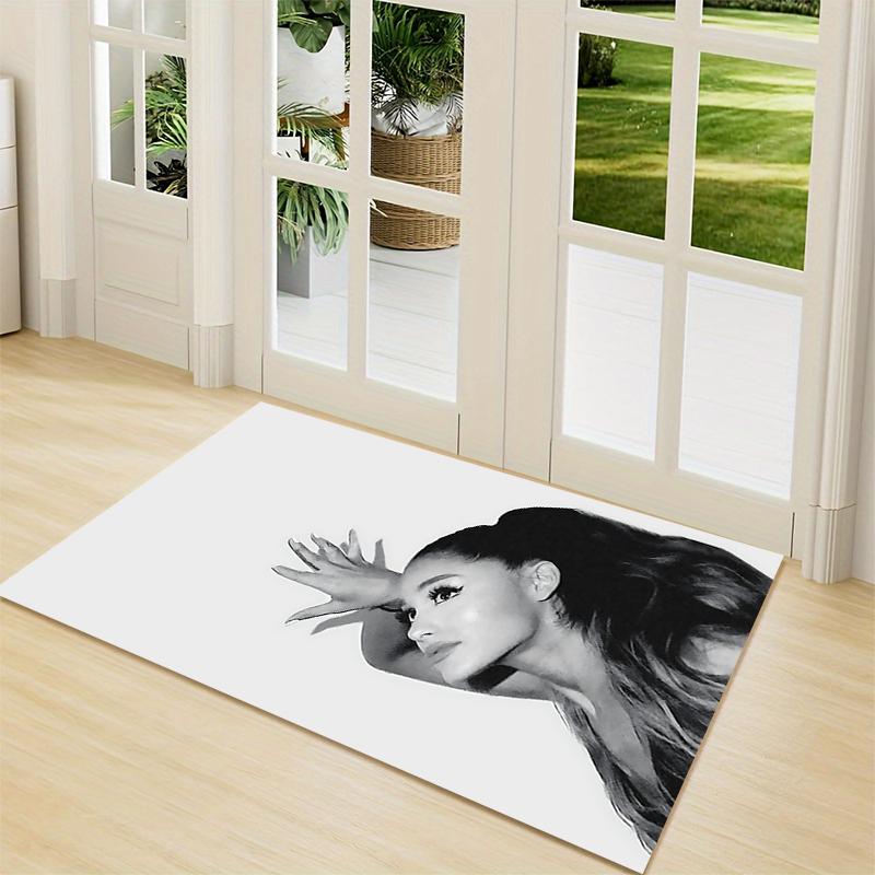 Ariana Grande'S Artistic Pose Carpet Rug Soft Washable Antislip Home Living Room Sofa Mats Personalized Christmas Rug