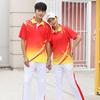 Quick-Dry Couple's Sports Set: Lapel Short Sleeve & Long Pants for Gym, Hiking, Student Events