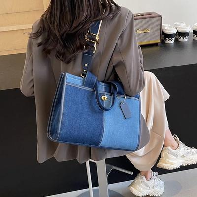 Vielseitige Damen-Jeanstasche mit großem Fassungsvermögen, elegante Schultertasche, lässige Reisetasche, neu