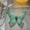 Light Green Asymmetric Butterfly Car Pendant Car Rearview Mirror Pendant Holiday Decoration Gift Couple Gift Fashion Keychain