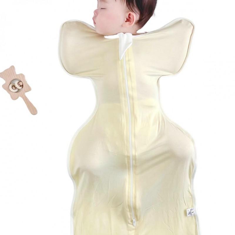 Newborn Sleep Sack With Mesh Fabric Anti Startle Swaddle Wing Sleeves Lightweight Breathable Baby Sleeping Bag