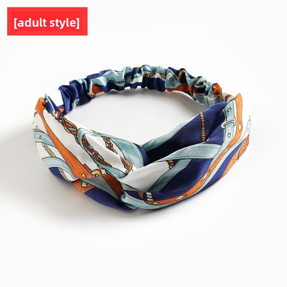 Satin Elastic Crossed Headband Geranium Ladies Hair Accessories Girls Headband