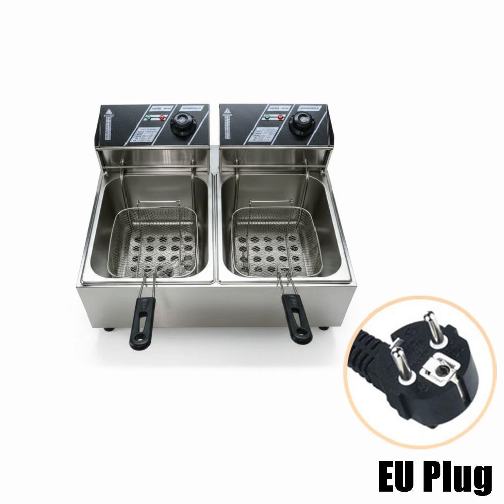 6L Electric Deep Fryer 1200W Automatic Power-off Stainless Steel Electric Fryer 2 - 3 People 3D Surround Heating Air Fryer