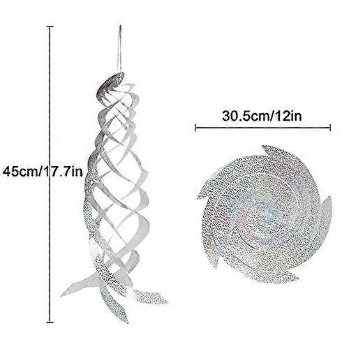 Pack of 6 Reflective Rotator Bird Repellent Spiral Reflectors Hanging Reflective Bird Repellent Device Deterrent Birds