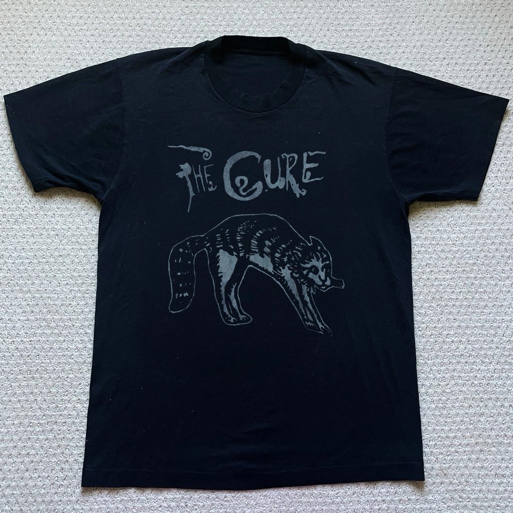 The Cure Rare Cat Artwork Vintage T Shirt Black Unisex Band Tee S Unisex T
