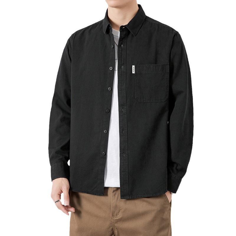 Primavera e autunno nuovi uomini manica lunga camicia tendenza camicia casual giacca larga