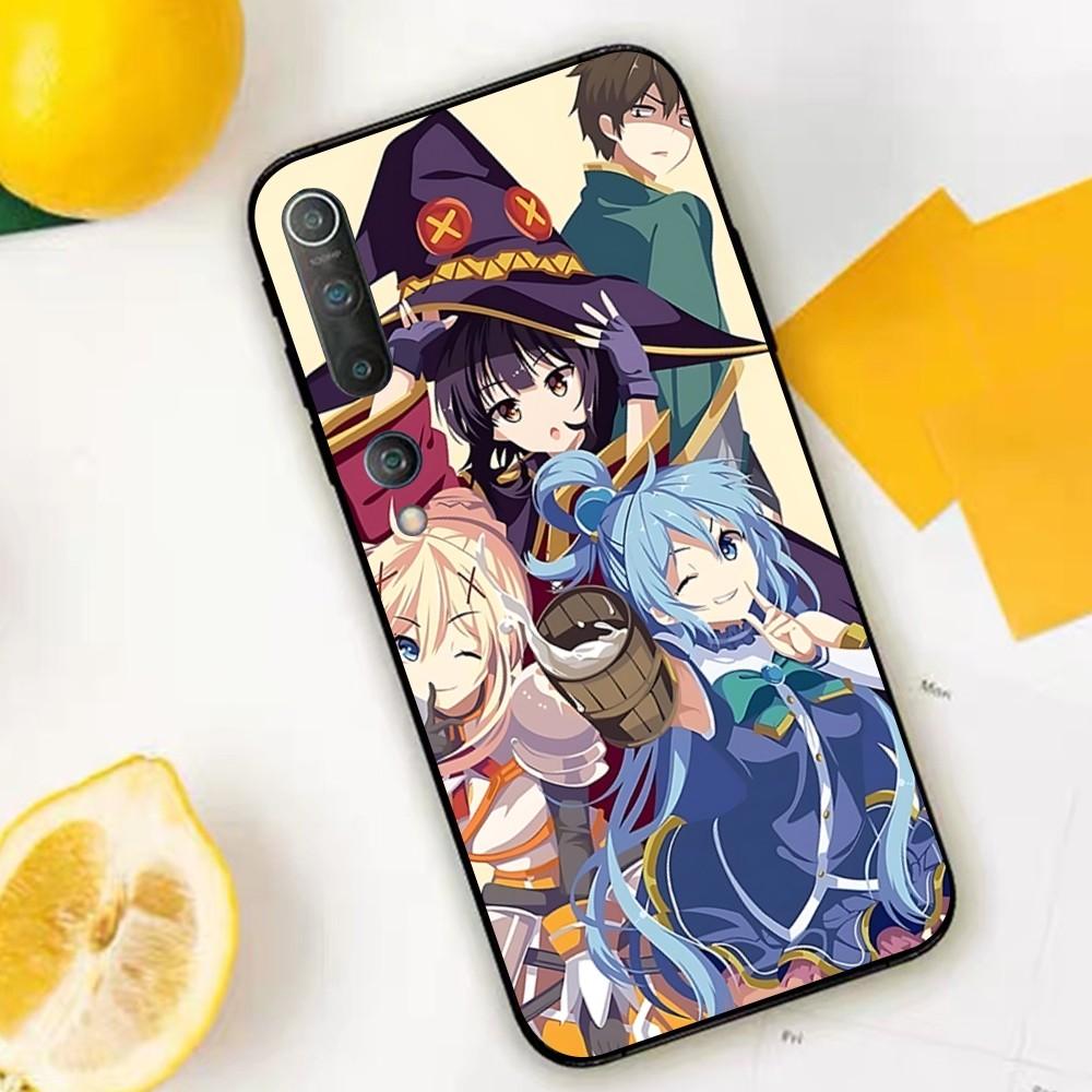 Megumin Anime K-KonoSuba Phone Case For Xiaomi Mi 5X 8 9 10 11 12 Lite Pro 10T PocoX3pro PocoM3 Note 10 Pro Lite
