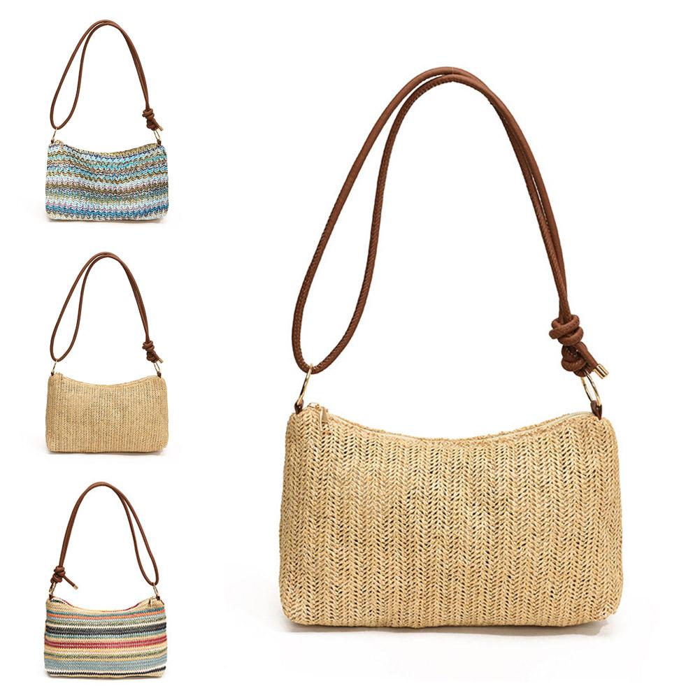 Boho Braided Shoulder Messenger Bag Large Capacity Fashion Casual Shoulder Bag High-quality Ethnic Style Simple Bag